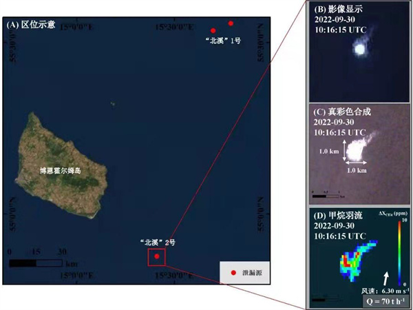 基于高分五號02星的“北溪”2號天然氣管道泄漏遙感監測